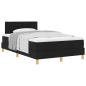 Preview: Boxspringbett mit Matratze Schwarz 120x190 cm Stoff