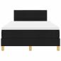 Preview: Boxspringbett mit Matratze Schwarz 120x190 cm Stoff