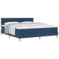 Preview: Boxspringbett mit Matratze Blau 180x200 cm Stoff