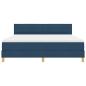 Preview: Boxspringbett mit Matratze Blau 180x200 cm Stoff