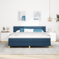 Preview: Boxspringbett mit Matratze Blau 180x200 cm Stoff