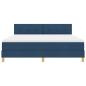 Preview: Boxspringbett mit Matratze Blau 180x200 cm Stoff