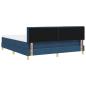 Preview: Boxspringbett mit Matratze Blau 180x200 cm Stoff