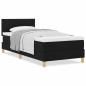 Preview: Boxspringbett mit Matratze Schwarz 90x190 cm Stoff