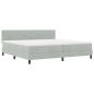 Preview: Boxspringbett mit Matratze Hellgrau 200x200 cm Samt