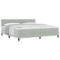Preview: Boxspringbett mit Matratze Hellgrau 200x200 cm Samt