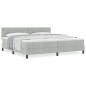 Preview: Boxspringbett mit Matratze Hellgrau 200x200 cm Samt