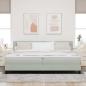Preview: Boxspringbett mit Matratze Hellgrau 200x200 cm Samt