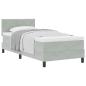 Preview: Boxspringbett mit Matratze Hellgrau 90x200 cm Samt