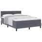 Preview: Boxspringbett mit Matratze Dunkelgrau 140x200 cm Samt