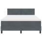 Preview: Boxspringbett mit Matratze Dunkelgrau 140x200 cm Samt