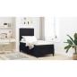 Preview: Boxspringbett mit Matratze Schwarz 80x200 cm Stoff