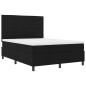 Preview: Boxspringbett mit Matratze Schwarz 160 x 200 cm Stoff