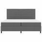 Preview: ARDEBO.de - Boxspringbett mit Matratze Dunkelgrau 200x200 cm Stoff