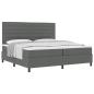 Preview: Boxspringbett mit Matratze Dunkelgrau 200x200 cm Stoff