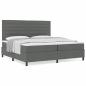 Preview: Boxspringbett mit Matratze Dunkelgrau 200x200 cm Stoff