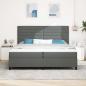 Preview: Boxspringbett mit Matratze Dunkelgrau 200x200 cm Stoff