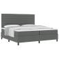 Preview: Boxspringbett mit Matratze Dunkelgrau 200x200 cm Stoff