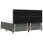Preview: Boxspringbett mit Matratze Dunkelgrau 200x200 cm Stoff