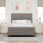 Preview: Boxspringbett mit Matratze Taupe 160x200 cm Stoff