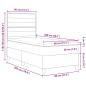 Preview: Boxspringbett mit Matratze Taupe 80x200 cm Stoff