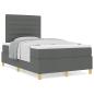 Preview: Boxspringbett mit Matratze Dunkelgrau Klein Doppel Stoff