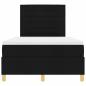 Preview: Boxspringbett mit Matratze Schwarz Kleines Doppelbett Stoff