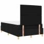 Preview: Boxspringbett mit Matratze Schwarz Kleines Doppelbett Stoff