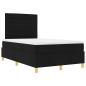 Preview: Boxspringbett mit Matratze Schwarz Kleines Doppelbett Stoff