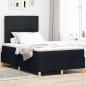 Preview: Boxspringbett mit Matratze Schwarz Kleines Doppelbett Stoff