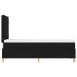 Preview: Boxspringbett mit Matratze Schwarz Kleines Doppelbett Stoff