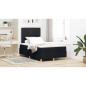Preview: Boxspringbett mit Matratze Schwarz Kleines Doppelbett Stoff