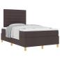 Preview: Boxspringbett mit Matratze dunkelbraun kleines Doppelstoff