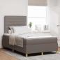 Preview: ARDEBO.de - Boxspringbett mit Matratze Taupe Klein Doppelstoff