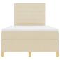Preview: ARDEBO.de - Boxspringbett mit Matratze Creme 120x200 cm Stoff