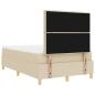 Preview: Boxspringbett mit Matratze Creme 120x200 cm Stoff