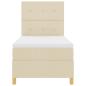 Preview: ARDEBO.de - Boxspringbett mit Matratze Creme 80x200 cm Stoff