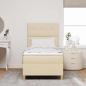 Preview: Boxspringbett mit Matratze Creme 80x200 cm Stoff