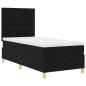Preview: Boxspringbett mit Kopfteil Schwarz 90 x 190 cm Stoff