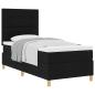 Preview: Boxspringbett mit Matratze Schwarz 100x200 cm Stoff