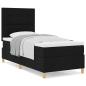 Preview: Boxspringbett mit Matratze Schwarz 100x200 cm Stoff