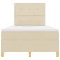 Preview: Boxspringbett mit Matratze Creme 120x200 cm Stoff
