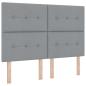 Preview: Boxspringbett mit Kopfteil Hellgrau 160 x 200 cm Stoff