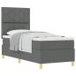 Preview: Boxspringbett mit Matratze Dunkelgrau 80x200 cm Stoff