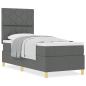 Preview: Boxspringbett mit Matratze Dunkelgrau 80x200 cm Stoff