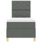 Preview: Boxspringbett mit Matratze Dunkelgrau 80x200 cm Stoff