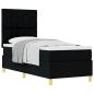 Preview: Boxspringbett mit Matratze Schwarz 80x200 cm Stoff