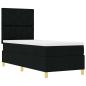 Preview: Boxspringbett mit Matratze Schwarz 80x200 cm Stoff