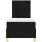Preview: Boxspringbett mit Matratze Schwarz 80x200 cm Stoff