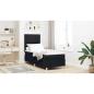 Preview: Boxspringbett mit Matratze Schwarz 80x200 cm Stoff